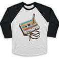 Vintage Cassette Tape And Pencil Nostalgia Party 70s 80s 90s Premium Baseball Raglan Shirt