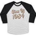 Vintage Class Of 1984 40th Reunion High School Graduation 84 Baseball Raglan Shirt