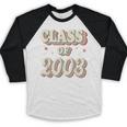 Vintage Class Of 2003 03 High School Graduation Baseball Raglan Shirt