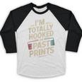 Vintage Label Collectors Ephemera Enthusiasts Nostalgia Fans Baseball Raglan Shirt