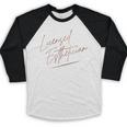 Vintage Licensed Esthetician Graduation Licensed Esthetician Baseball Raglan Shirt