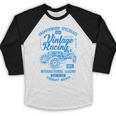 Vintage Racing Automotive Nostalgia Distressed Car Baseball Raglan Shirt