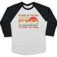 Vintage Retro Please Be Patient With Me I'm From The 1900s Premium Baseball Raglan Shirt