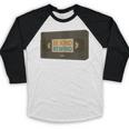 Vintage VHS Tape Humor Retro Nostalgia Graphic Baseball Raglan Shirt