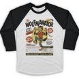 Werewolf Wolfmanator Nostalgia Vintage Halloween Baseball Raglan Shirt