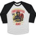 Woman Firefighter Aunt TiTi Auntie Black Graduation Baseball Raglan Shirt