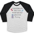Women Pharmacist Valentines Pharmacy Technician Graduation Baseball Raglan Shirt