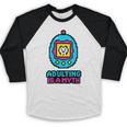 Women's Adulting Is A Myth Retro Pixel Pet Nostalgia Millennials Baseball Raglan Shirt