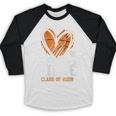 Women's Senior Niece Class Of 2026 Basketball Graduation Heart Baseball Raglan Shirt