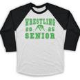 Wrestling Senior Night Wrestling Senior 2025 Graduation 32 Baseball Raglan Shirt