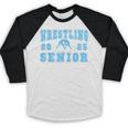 Wrestling Senior Night Wrestling Senior 2025 Graduation 38 Baseball Raglan Shirt