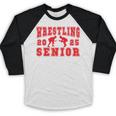 Wrestling Senior Night Wrestling Senior 2025 Graduation 7 Baseball Raglan Shirt
