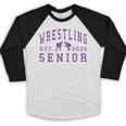 Wrestling Senior Night Wrestling Senior 2026 Graduation 84 Baseball Raglan Shirt