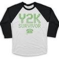 Y2K Survivor 2000s Nostalgia Retro Vintage Nostalgic Baseball Raglan Shirt