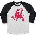 Yk2 Grunge Scary Cat With Shooting Stars 90s Nostalgia Baseball Raglan Shirt