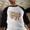 1977 Class Reunion Retro Class Of 77 High School Graduation Baseball Raglan Shirt
