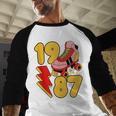 1987 Retro Roller Skate Vintage 80s Nostalgia Collector Baseball Raglan Shirt