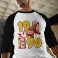 1990 Retro Raised On 90s Music Old School Nostalgia Punk Baseball Raglan Shirt