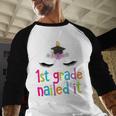 1st Grade Nailed ItShirt Unicorn Graduation Class Of 2018 Baseball Raglan Shirt