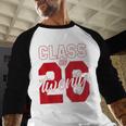 2 Sided Class Of 2026 Senior 2026 Graduation Baseball Raglan Shirt