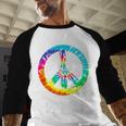 2023 Graduation Class Year Tie Dye Peace Sign Graduate Shirt Baseball Raglan Shirt