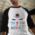 5th Grade Nailed ItShirt Unicorn Graduation Class Of 2018 Baseball Raglan Shirt