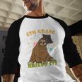6th Grade Graduation Sloth Nailed It Class Of 2025 Baseball Raglan Shirt