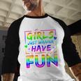80's Girls Just Wanna Have Fun Nostalgia 1980s Style Premium Tri-Blend Baseball Raglan Shirt 80's Girls Just Wanna Have Fun Nostalgia 1980s Style Premium Tri-Blend Baseball Raglan Shirt