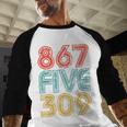 8675309 Retro Vintage 80's 90's Music Nostalgia Baseball Raglan Shirt 8675309 Retro Vintage 80's 90's Music Nostalgia Baseball Raglan Shirt