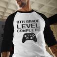 8th Grade Level CompleteShirt Graduation Baseball Raglan Shirt