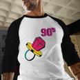 90’s Ring Retro Nostalgia Colorful Throwback Baseball Raglan Shirt