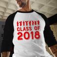 & Red Class Of 2018 Senior GraduationShirt Baseball Raglan Shirt
