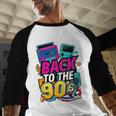 Back To The 90s Nostalgia Cassette Game Console Boombox Baseball Raglan Shirt