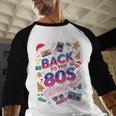 Back To-The 80 s Christmas Retro Cassette Boombox Nostalgia Baseball Raglan Shirt