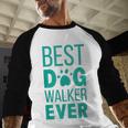 Best Dog Walker Ever Graduation New Shirt Dog Lover Baseball Raglan Shirt
