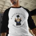 Boys Girls Kindergarten Graduate Sloth Graduation Cap Baseball Raglan Shirt