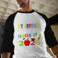My Brother Graduated Kindergarten Class Of 2025 Graduation Baseball Raglan Shirt
