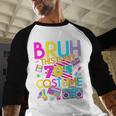 Bruh This Is My 70's Costume Nostalgia Mixtape 1970s Party Baseball Raglan Shirt