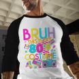 Bruh This Is My 80's Costume Nostalgia Mixtape 80s 90s Party Baseball Raglan Shirt