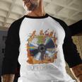 Buffering Glitched CD On Fire 2000s Nostalgia Baseball Raglan Shirt