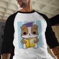 Bulldog Anime Pup Graduation Baseball Raglan Shirt