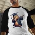 Capybara Graduation Dabbing Capy Wearing Graduate Gown Baseball Raglan Shirt
