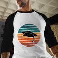 Class Of 2021 Done Senior Graduation Retro Sunset Baseball Raglan Shirt