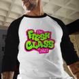 Class Of 2021 Senior Fresh 90's TV Style Grad For Graduation Baseball Raglan Shirt