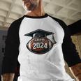 Class Of 2024 Graduation Senior Football Mom 2024 Baseball Raglan Shirt