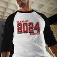 Class Of 2024 Senior Back To School Vintage Graduation Tee Baseball Raglan Shirt