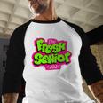 Class Of 2024 Senior Fresh Retro 90s TV Style Graduation Baseball Raglan Shirt