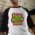 Class Of 2025 Senior Fresh 90s TV Style Retro Graduation Baseball Raglan Shirt