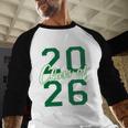 Class Of 2026 Graduation Varsity Green And On The Back Baseball Raglan Shirt