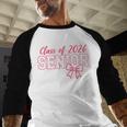 Class Of 2026 Pink Coquette Bow Cap Senior 2026 Graduation Baseball Raglan Shirt